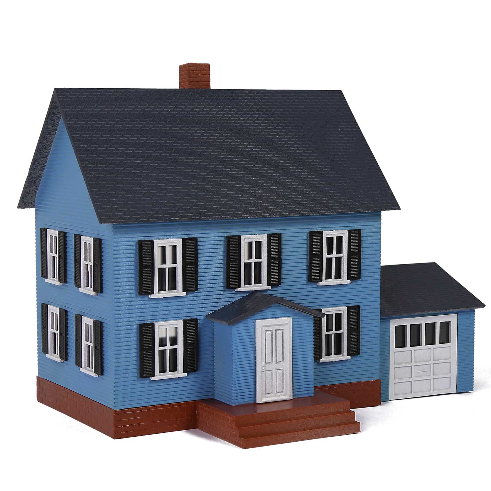 JZ8705 1 Unit HO Scale 1:87 Model Village Assembled Painted House Building
