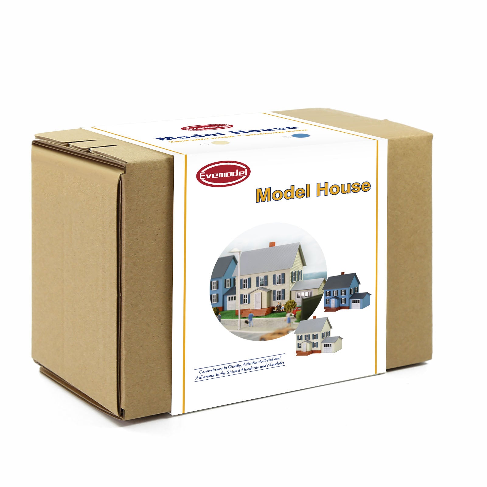 JZ8705 1 Unit HO Scale 1:87 Model Village Assembled Painted House Building