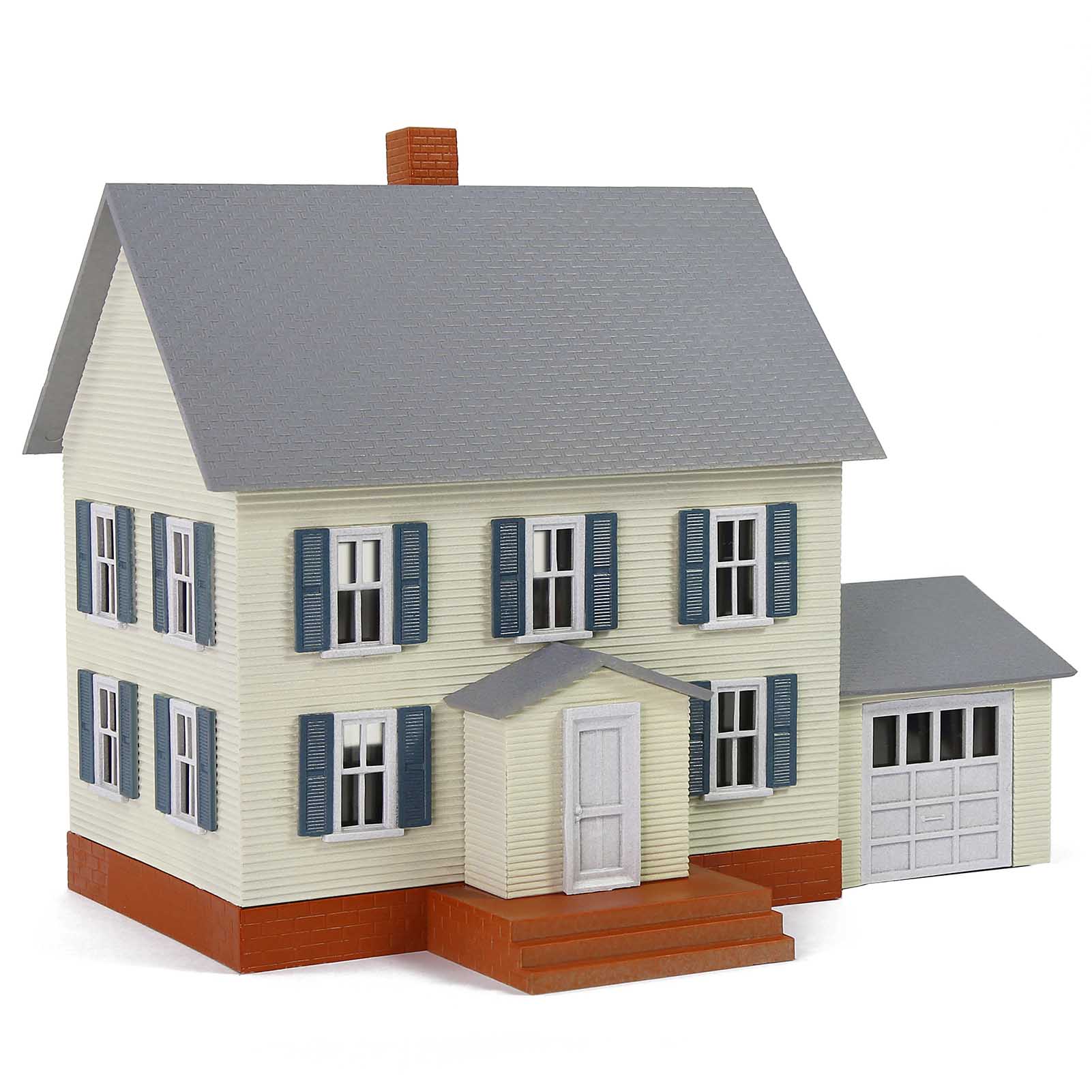 JZ8705 1 Unit HO Scale 1:87 Model Village Assembled Painted House Building