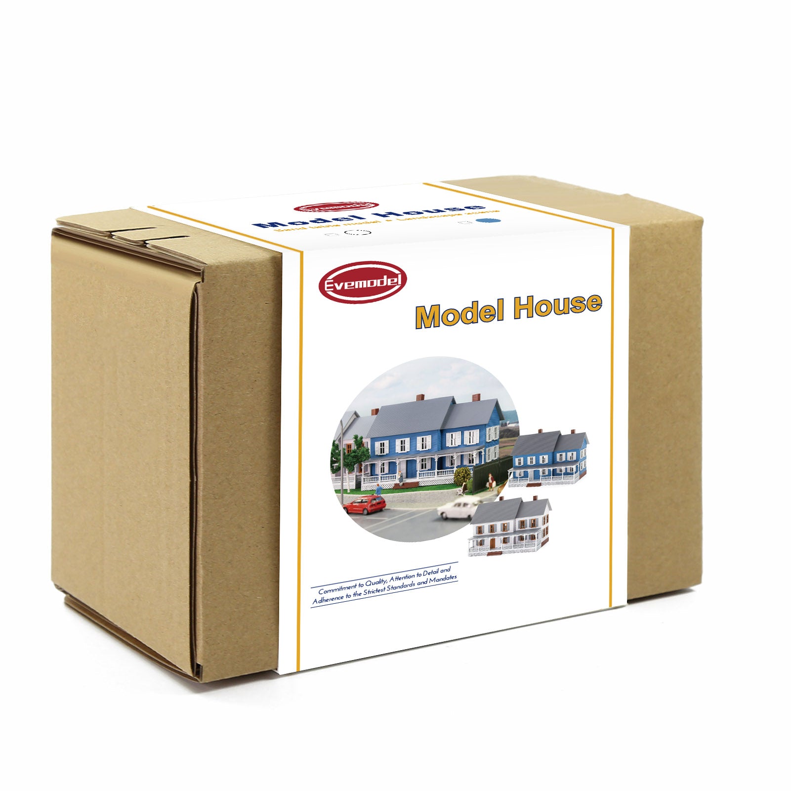 JZ8707 1 Piece HO Scale 1:87 Model Village House Building Assembled Painted