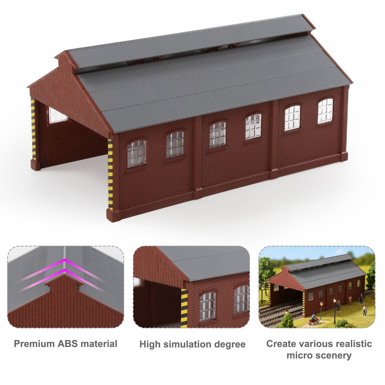 JZN5531SR 1 Unit N Scale 1:150 Loco Maintenance Building Service Shop for Model Railroad