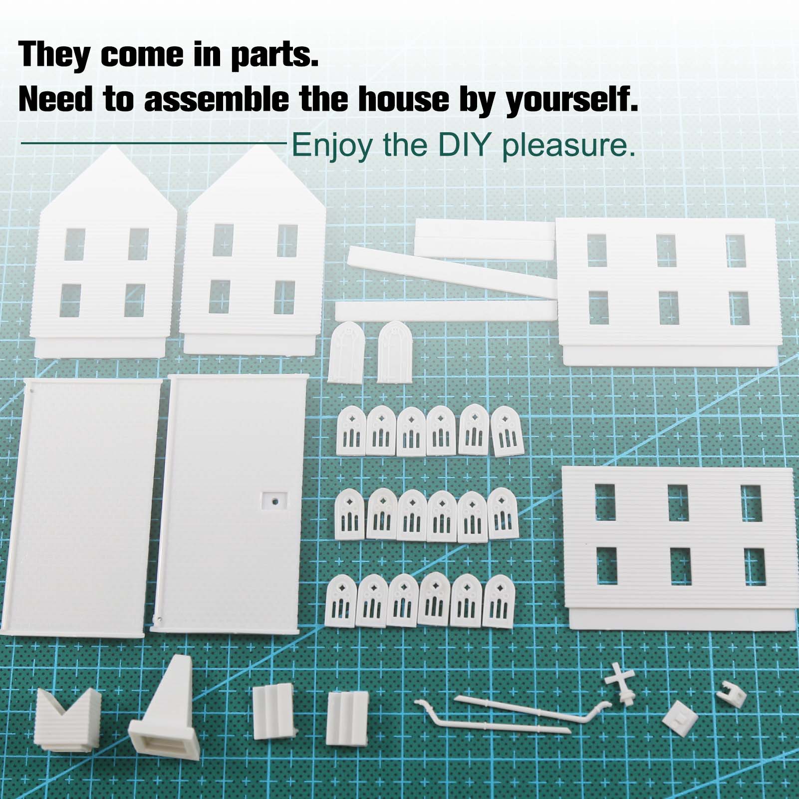 JZN5875 1 Unit N Scale 1:150 Model Church Kit for Building Diorama Model Railway