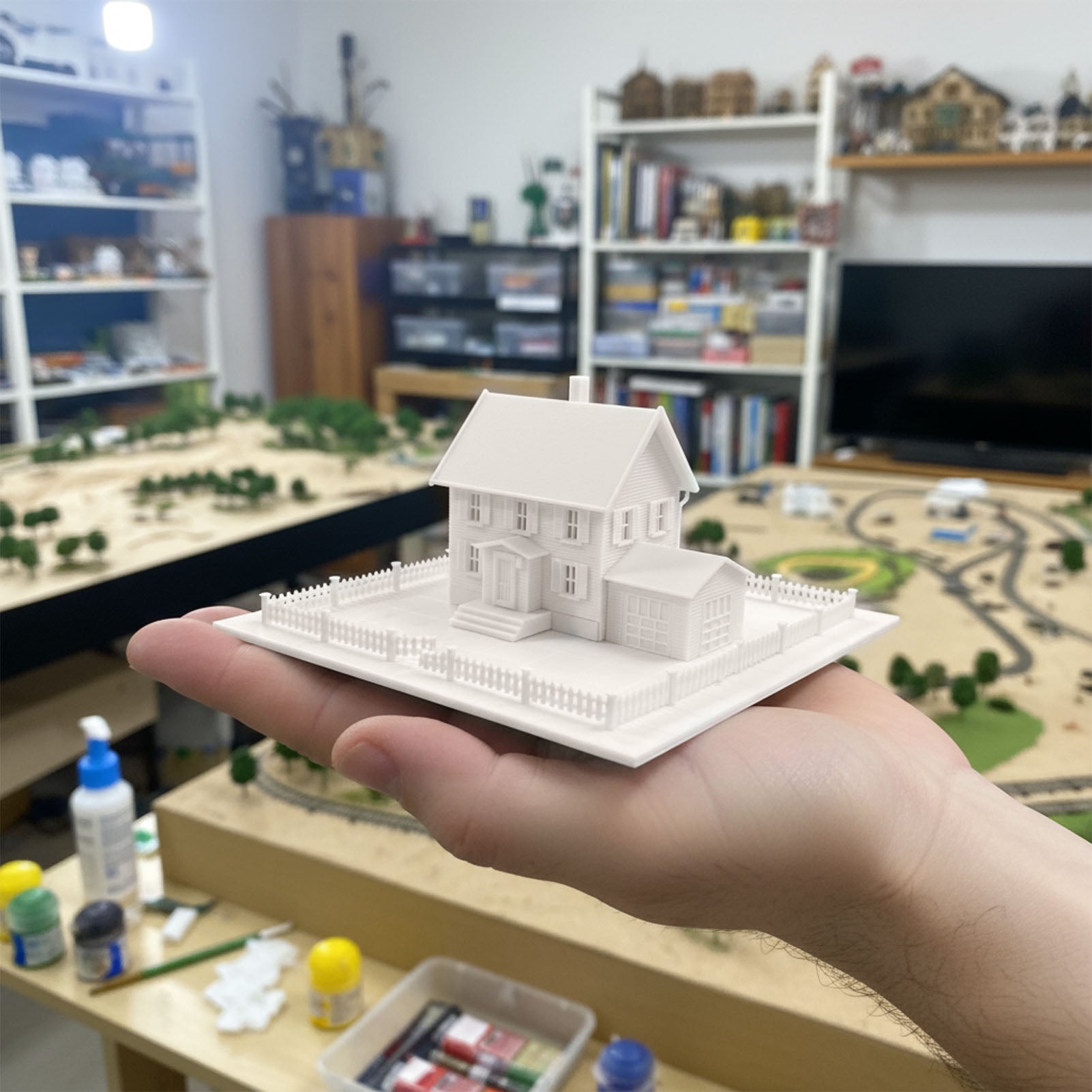 JZN5879JJM 1 Unit N Scale 1:150 Model Dwelling House Fence Base Kit Not-built Building