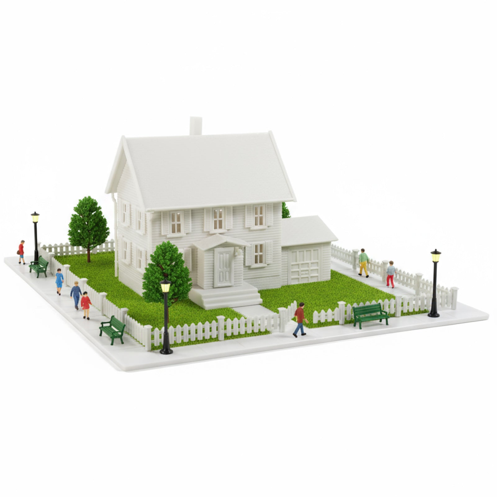 JZN5879JJM 1 Unit N Scale 1:150 Model Dwelling House Fence Base Kit Not-built Building