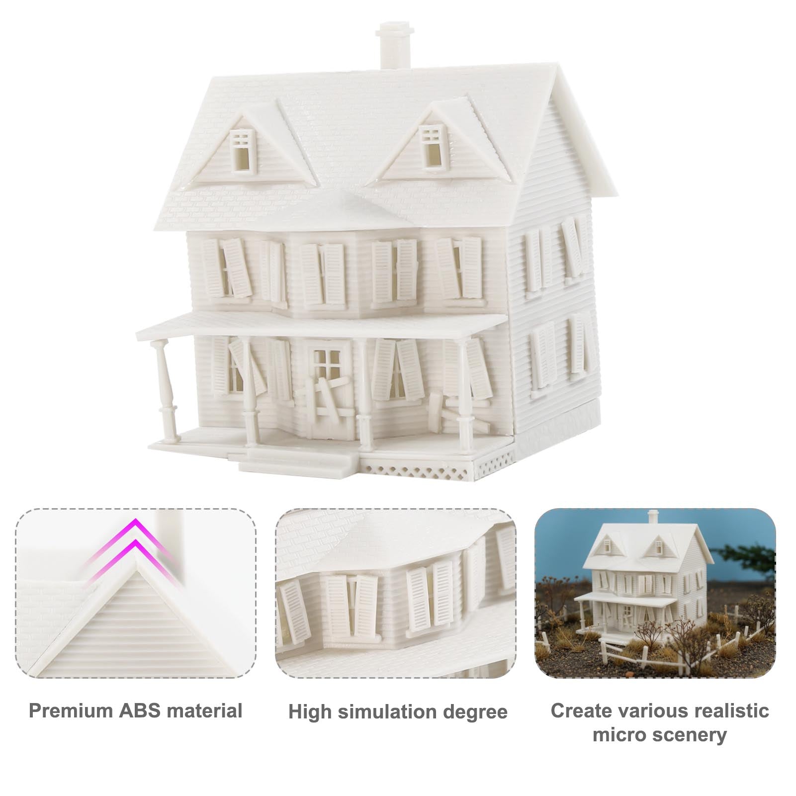 JZN5883JJ 1 Unit N Scale 1:150 Model Dwelling House Kit Two-story Building Unassembled