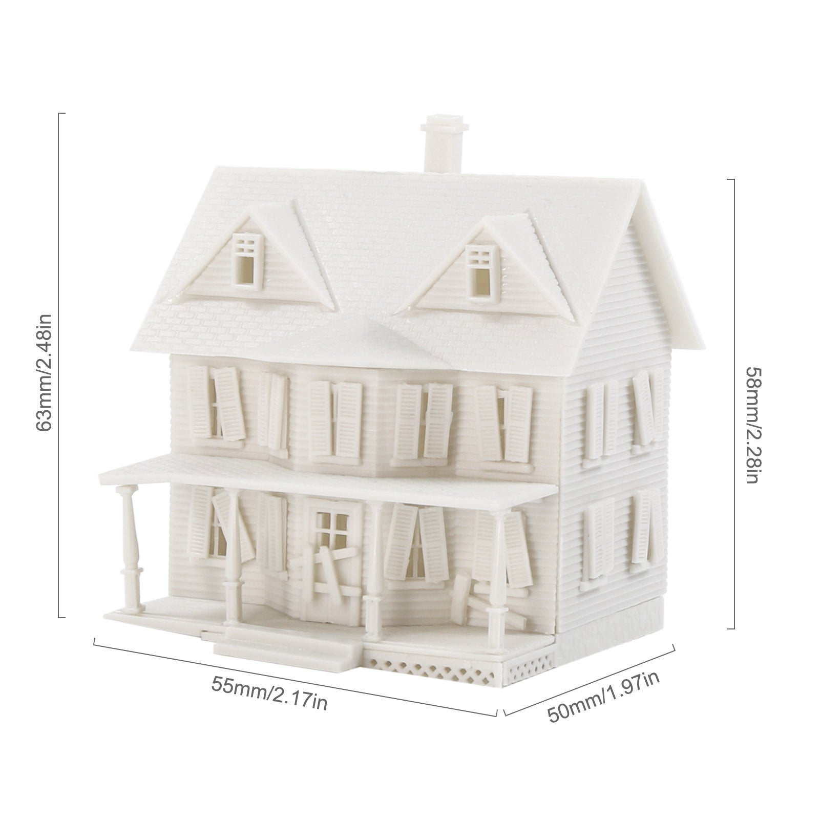 JZN5883JJ 1 Unit N Scale 1:150 Model Dwelling House Kit Two-story Building Unassembled