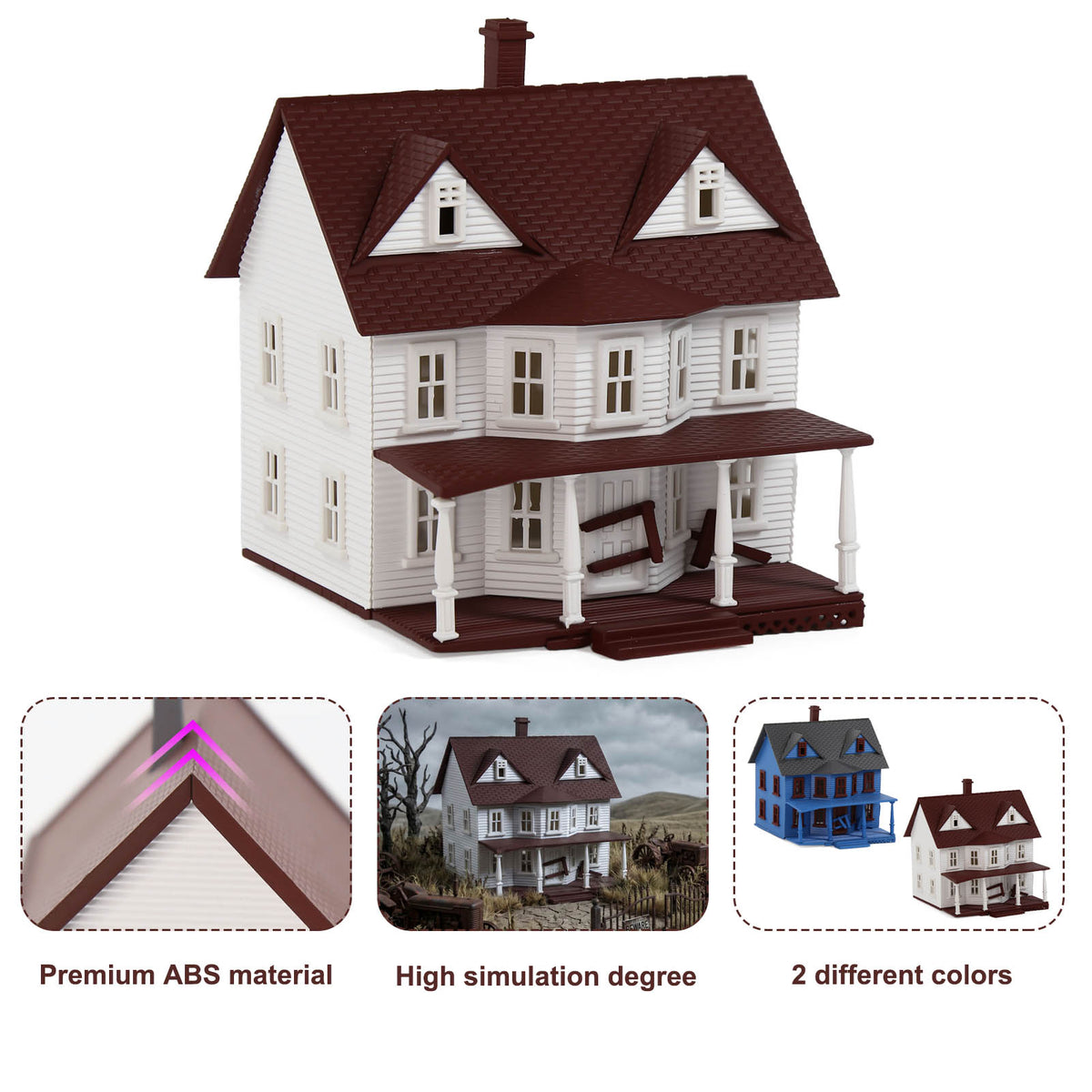 JZN5883 1 Unit N Scale 1:160 Model Haunted House Pre-built Painted Buildings