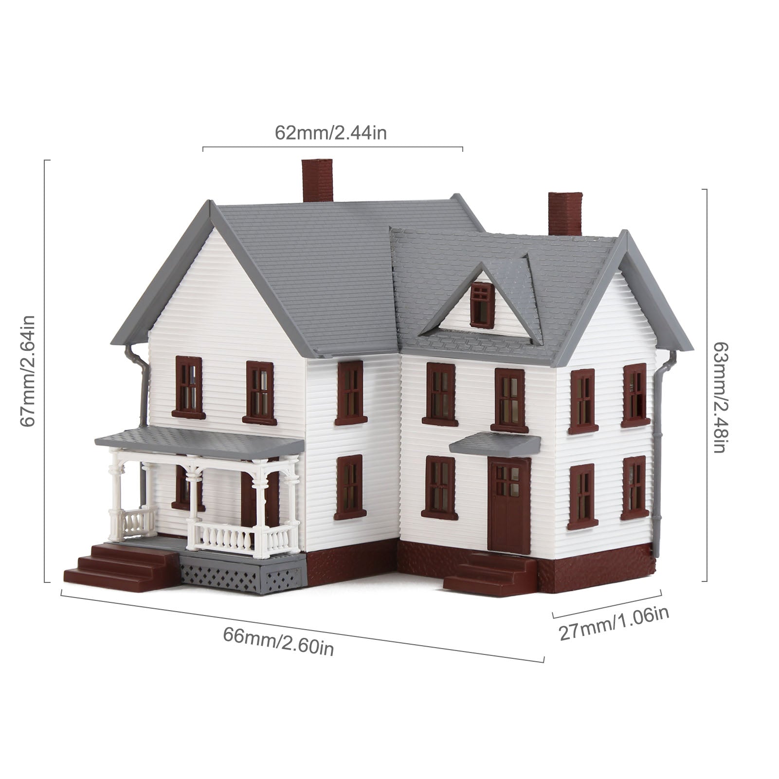 JZN5885 1 Unit N Scale 1:150 Model Dwelling House Kit for Building Diorama Model Railway