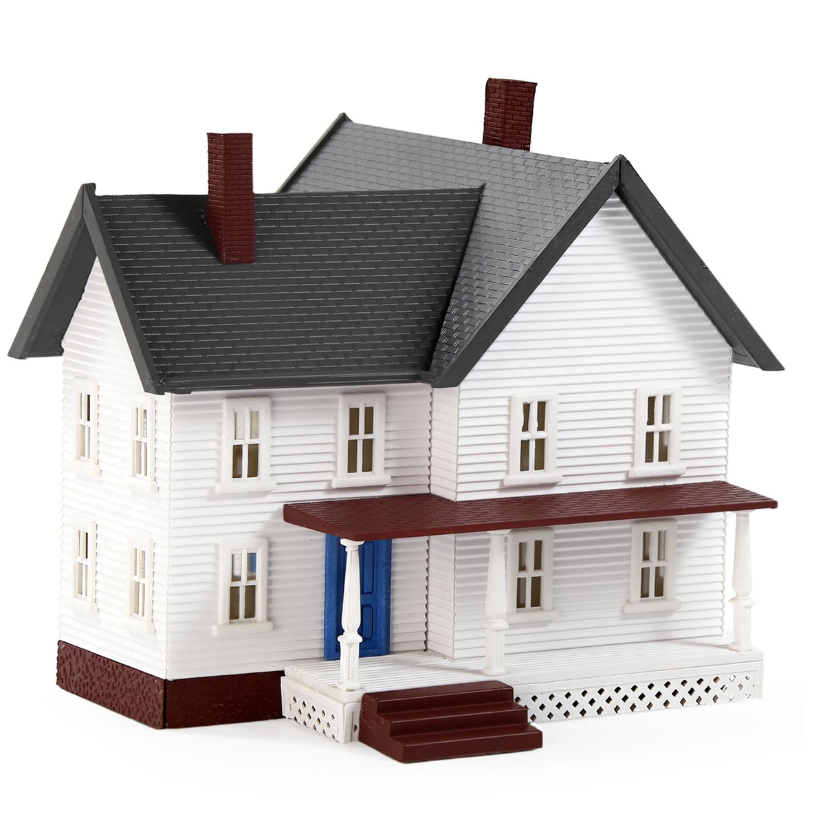 JZN5887 1 Unit N Scale 1:160 Model Dwelling House Kit Two-story with Porch for Buildings
