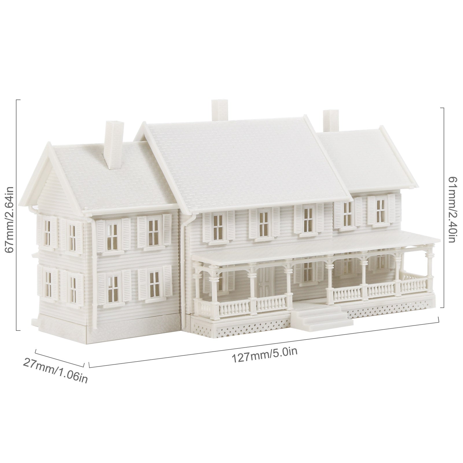 JZN5891JJ 1 Unit N Scale 1:150 Model Dwelling House Kit Two-story Building Unassembled