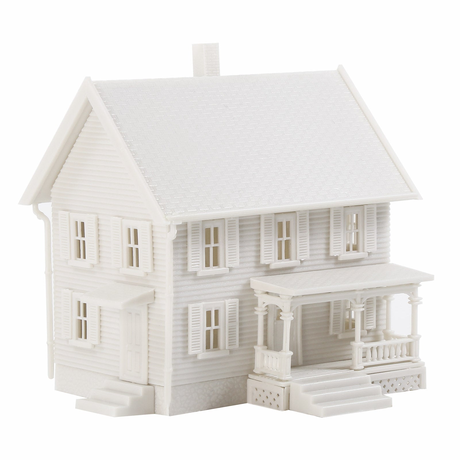 JZN5895 1 Unit N Scale 1:160 Model Dwelling House Kit Two-story with Porch for Buildings