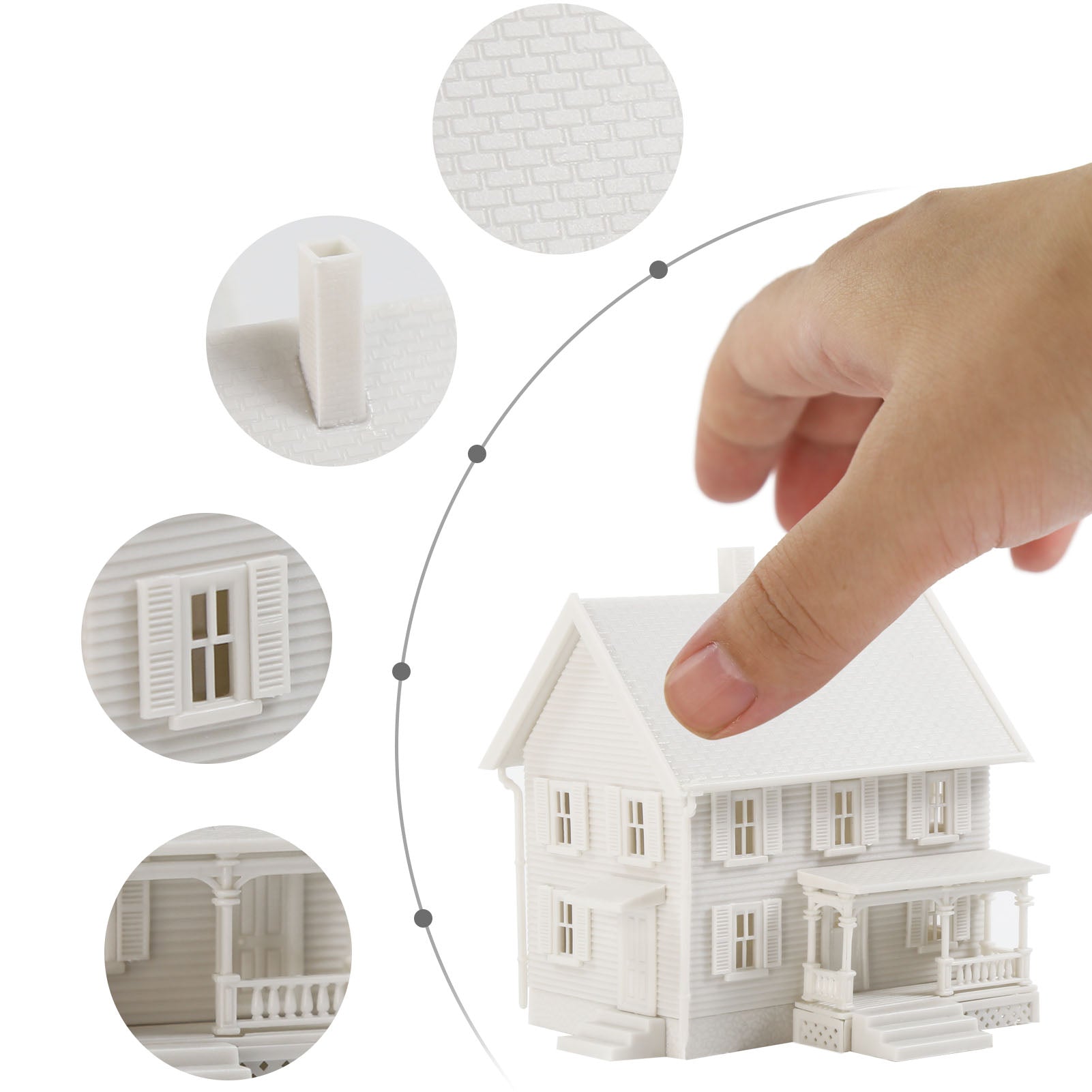 JZN5895JJM 1 Unit N Scale 1:150 Model Dwelling House Fence Base Kit Not-built Building