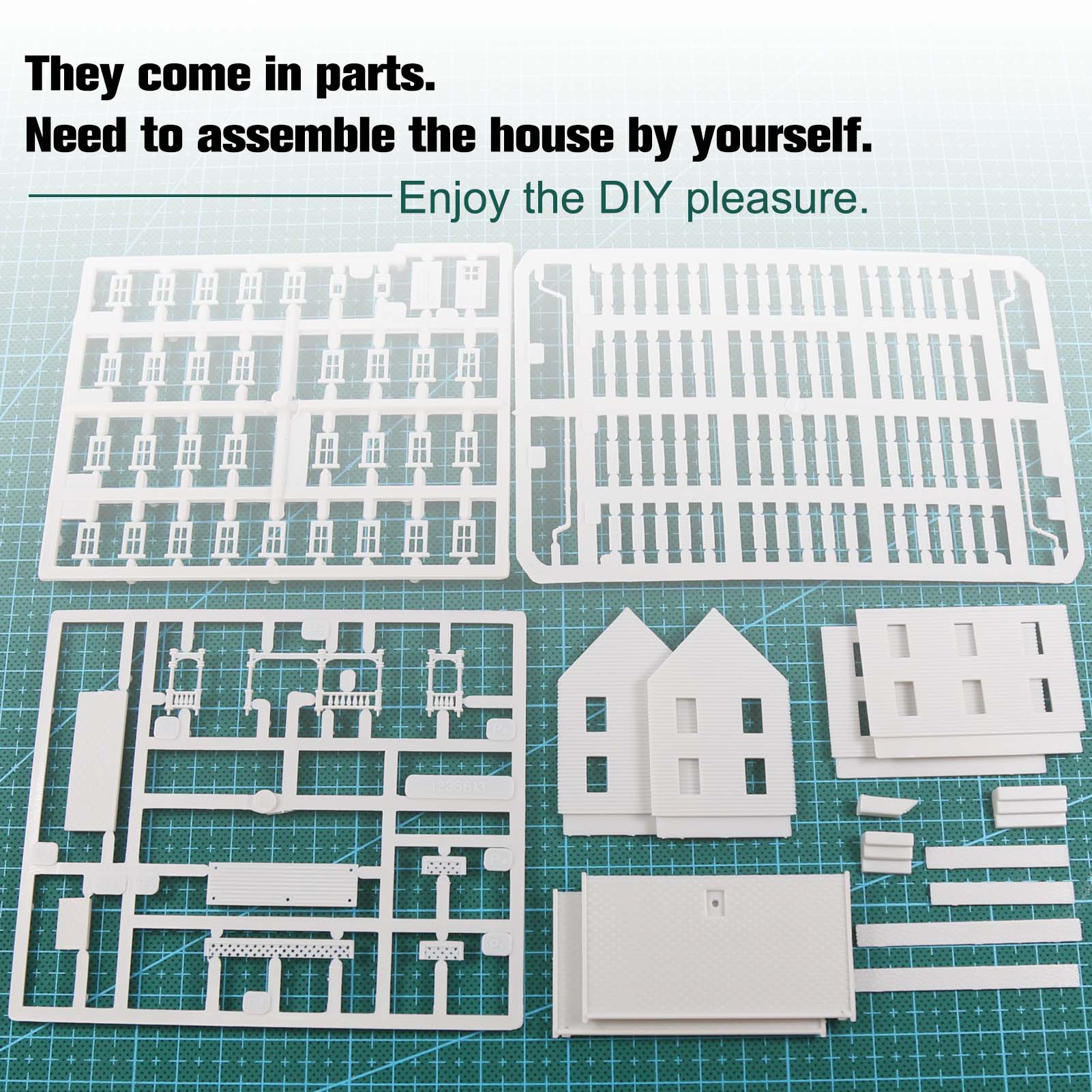 JZN5895JJM 1 Unit N Scale 1:150 Model Dwelling House Fence Base Kit Not-built Building