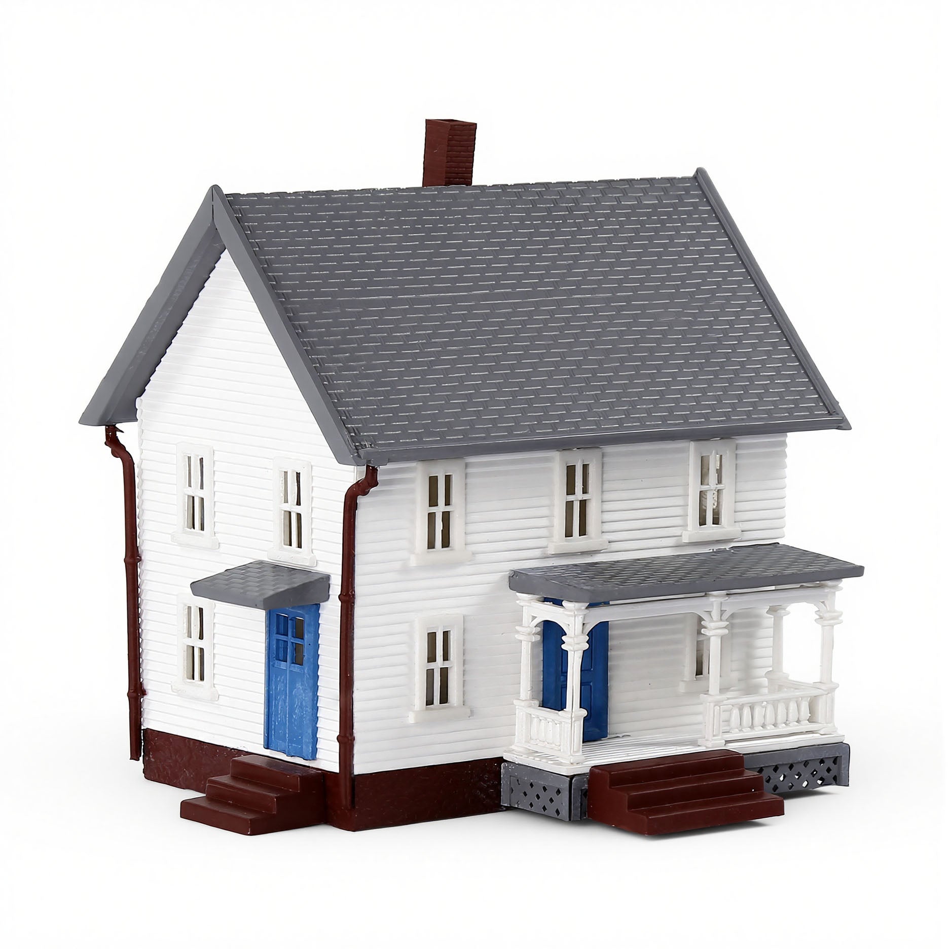 JZN5895 1 Unit N Scale 1:160 Model Dwelling House Kit Two-story with Porch for Buildings