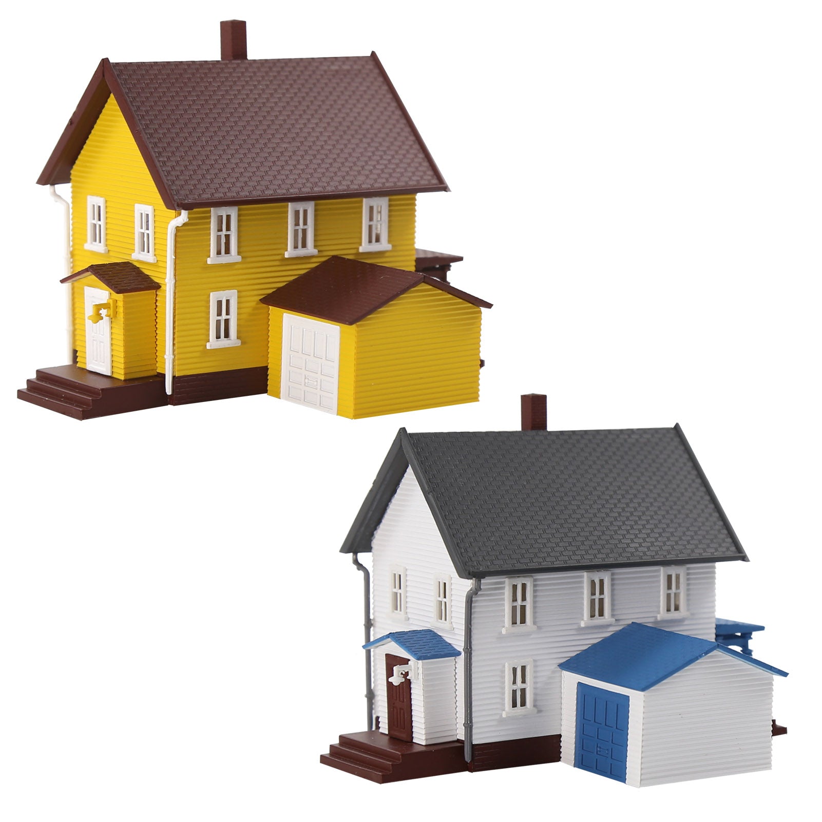 JZN5905 1 Unit N Scale 1:160 Model Dwelling House Kit Two-story with Garage for Buildings