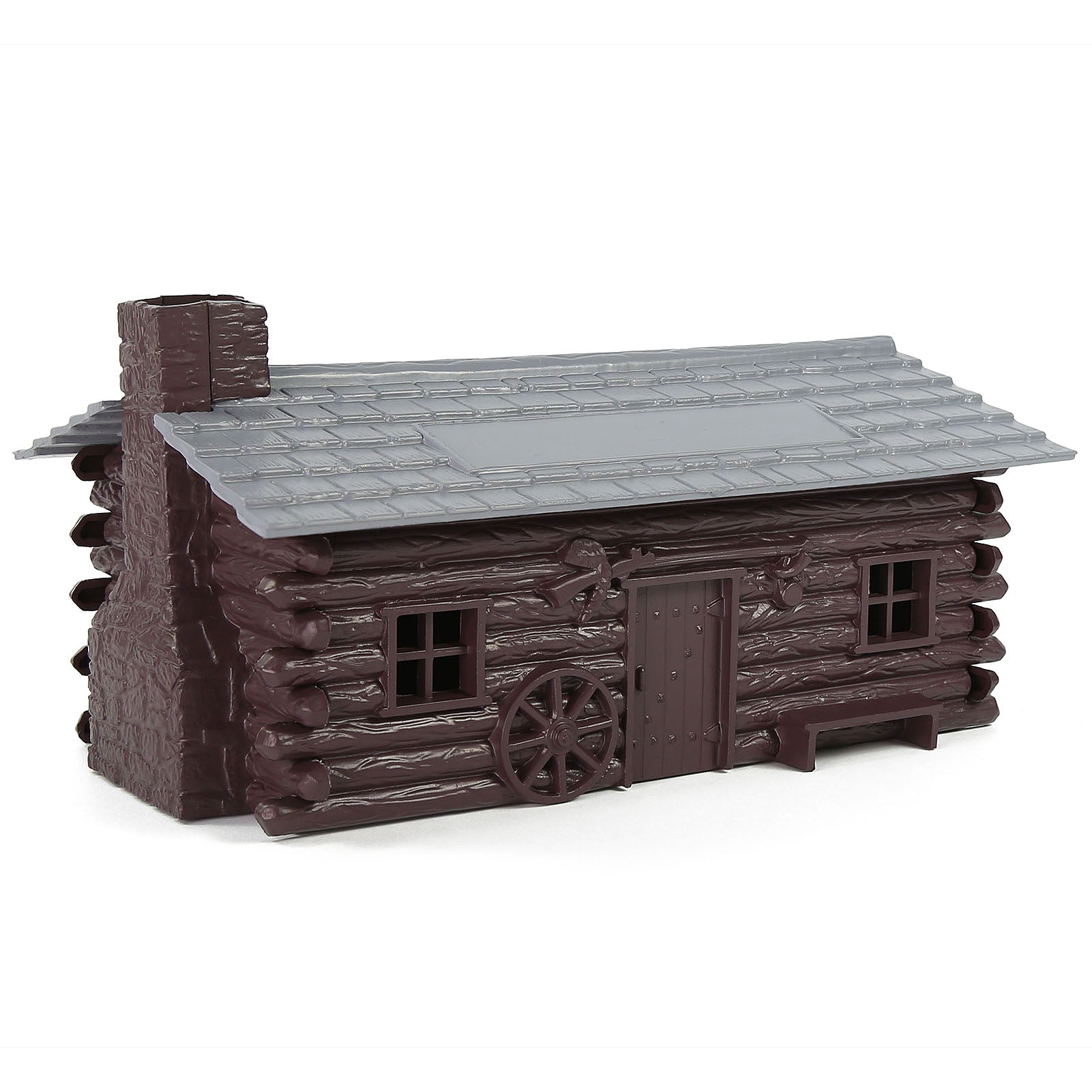 JZO02P 1 Unit O Scale 1:50 Painted Hunter's Log Cabin Plastic for Model Trains Layout