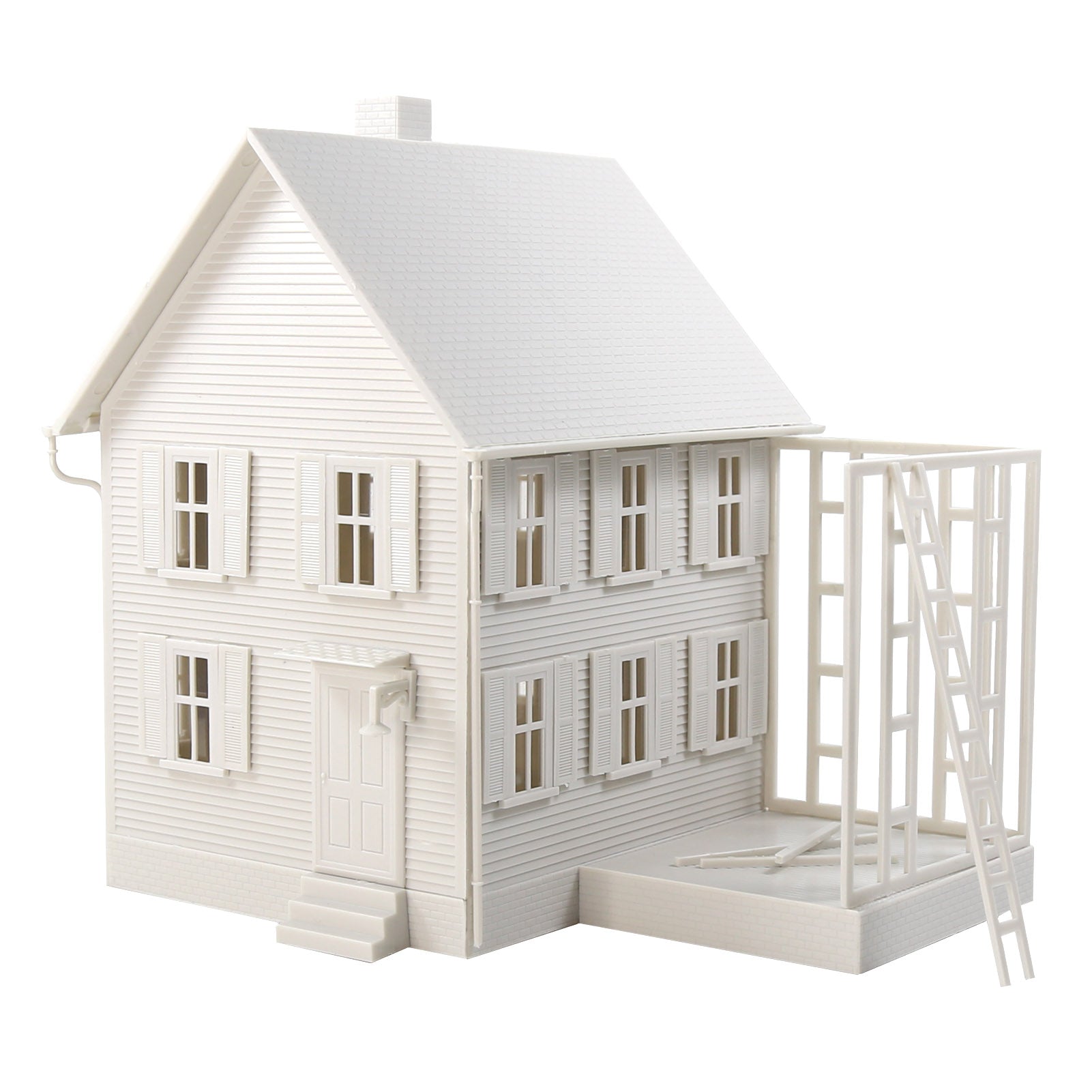 JZO7JJ 1 Unit O Scale 1:50 Model Dwelling House Kit White Not-built Architectural Building