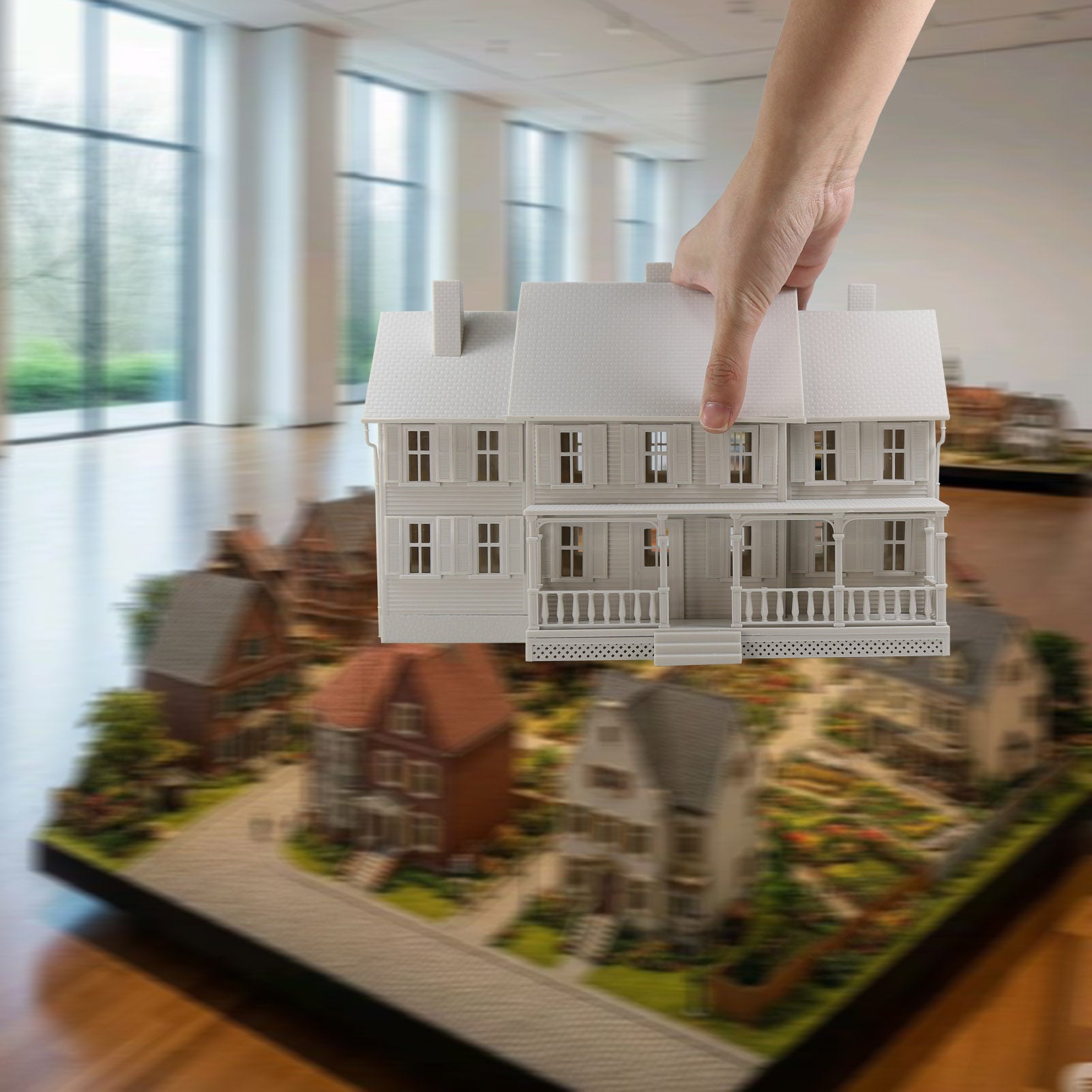 JZO7JJ 1 Unit O Scale 1:50 Model Dwelling House Kit White Not-built Architectural Building