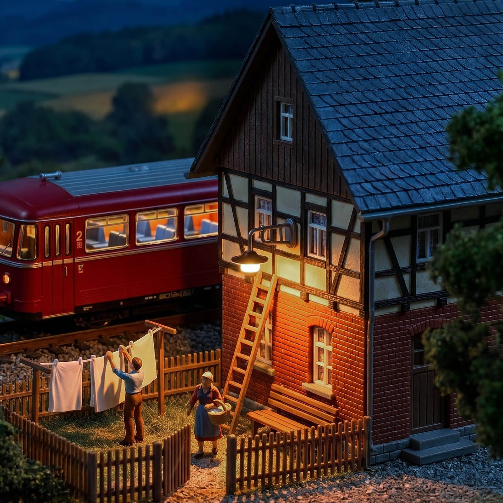 LD39 5pcs N Scale 1:160 HO Scale 1:87 O Scale 1:50 Warm White LED Metal Head Lamps Wall Lights