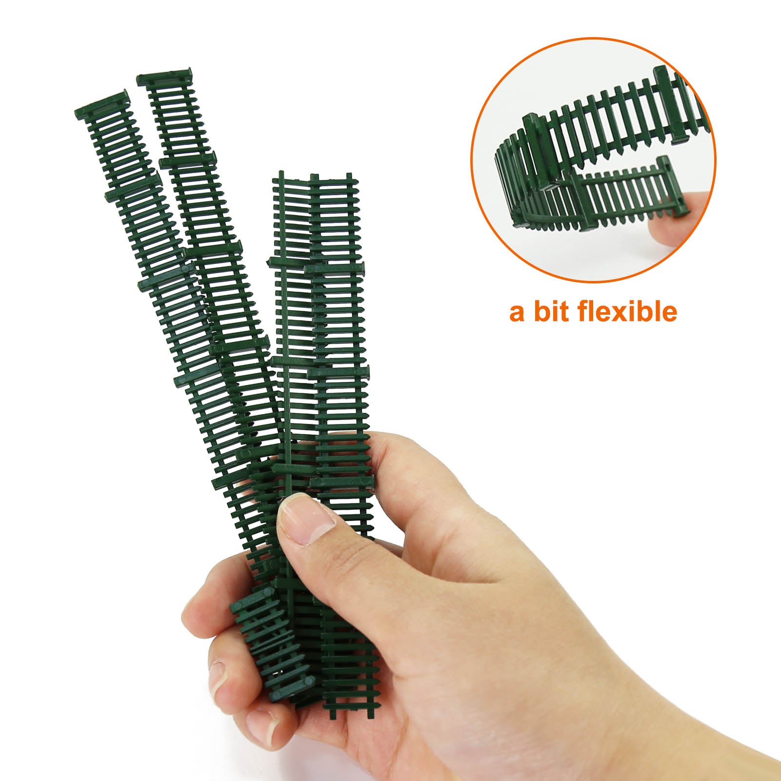 LGHOBH19 HO Scale 1:87 Model Fence with Gates Plastic Fencing with Door Kit