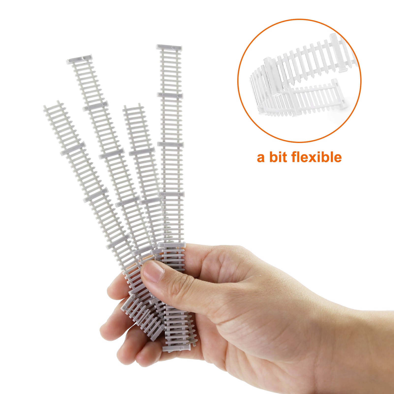 LGHOBH19 HO Scale 1:87 Model Fence with Gates Plastic Fencing with Door Kit