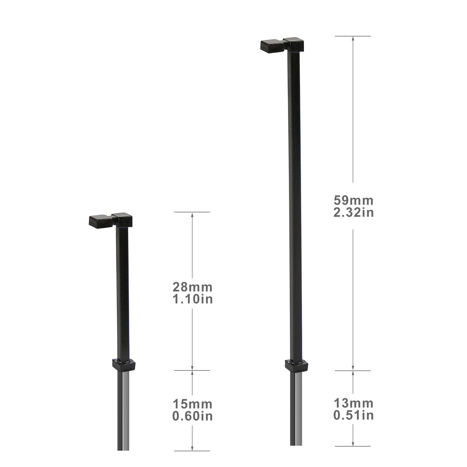 LM01 10pcs N TT HO Scale Metal Lamp Street Lights 5.9cm Black Pole LED