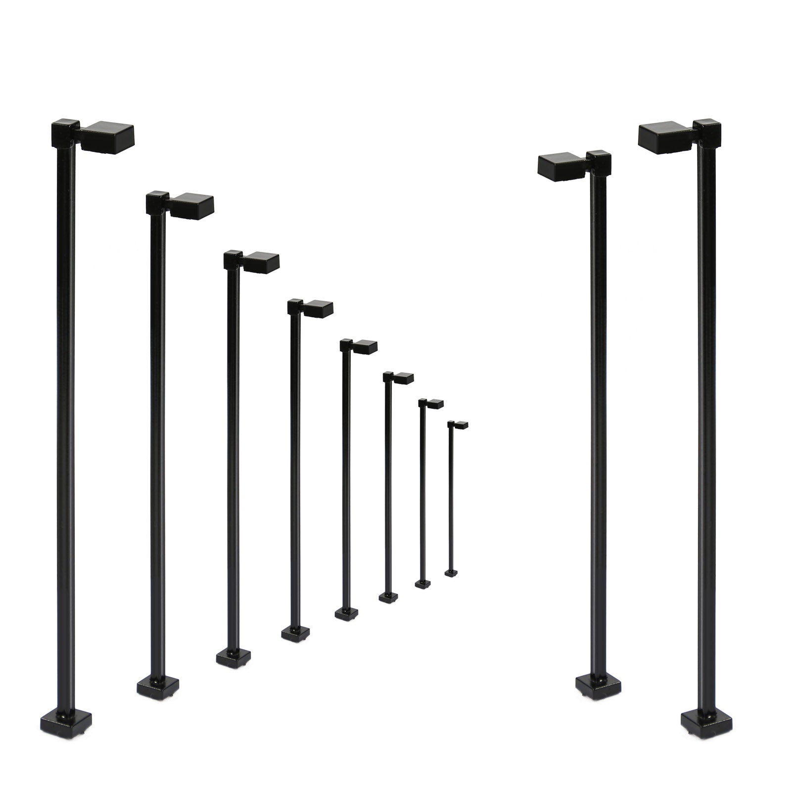 LM02 10pcs HO OO TT Scale 1:87 Metal Lamp Street Light LED