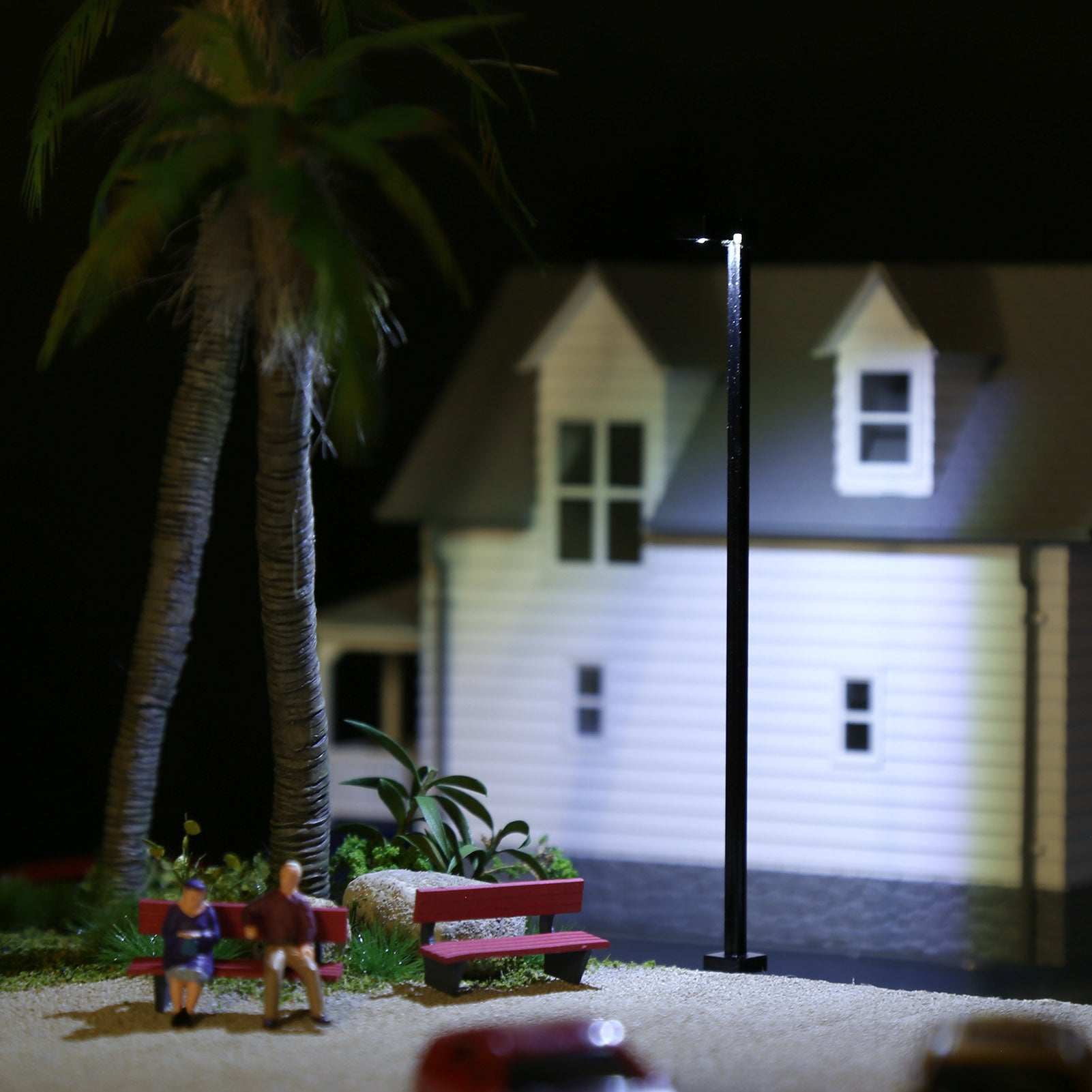 LM02 10pcs HO OO TT Scale 1:87 Metal Lamp Street Light LED