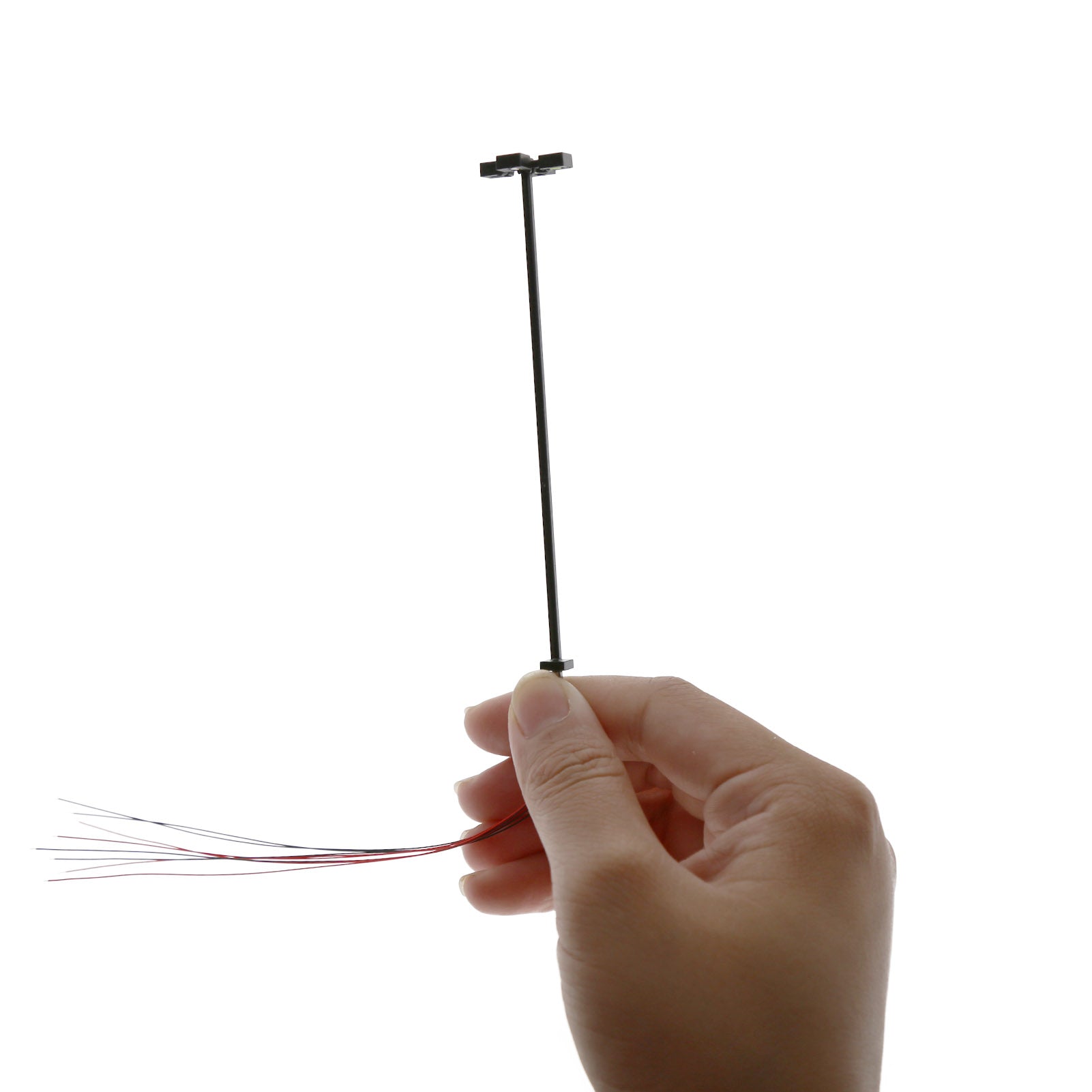 LM06 10pcs OO HO Scale Metal Lamp Four-Heads Street Lights LED