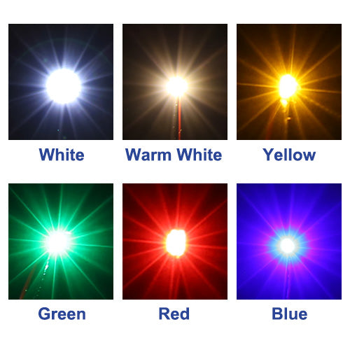 LR0402 20pcs 50cm Pre-wired Wire 0402 SMD LED Lights with Resistor Rectifier