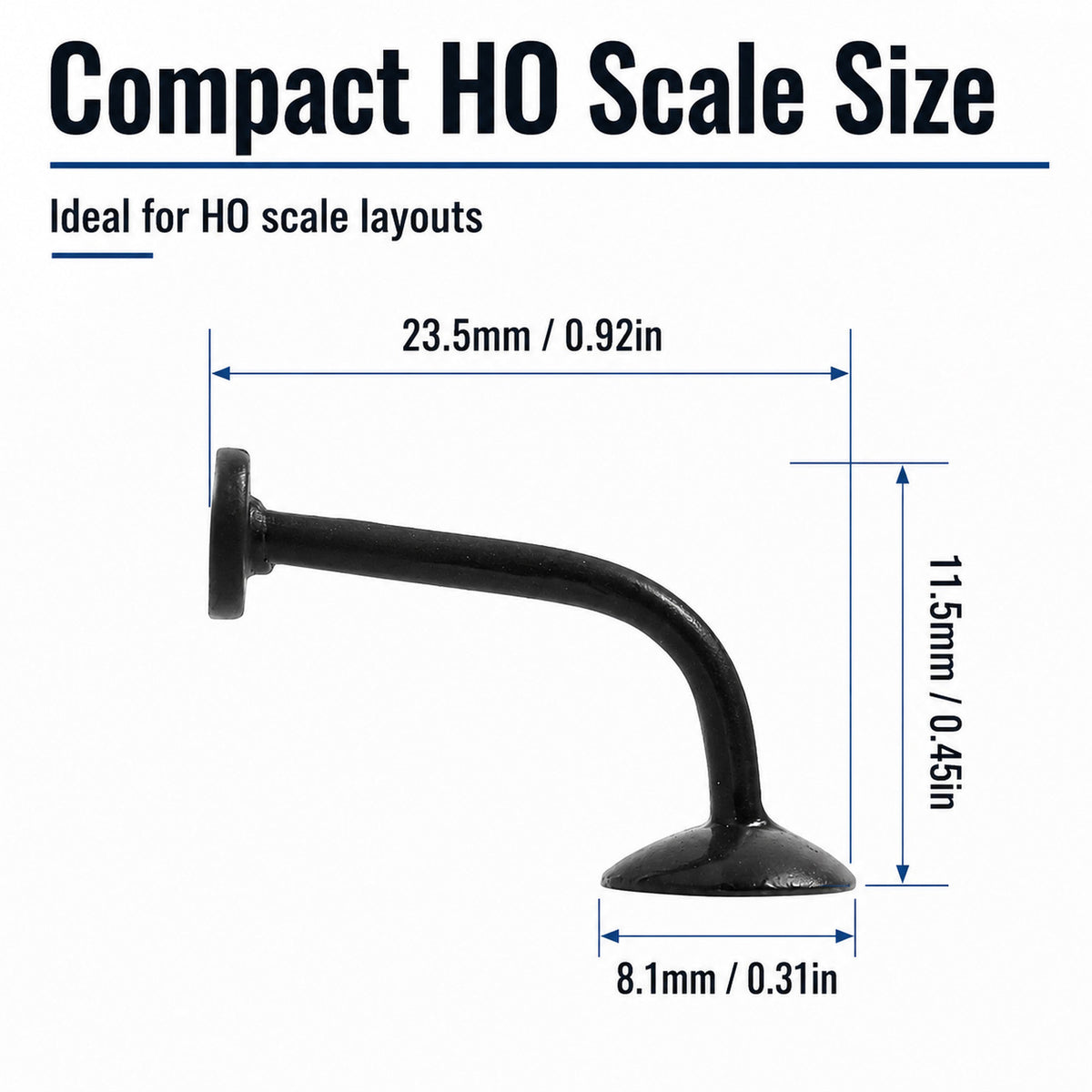 LSL16 10pcs HO Scale 1:87 Hanging Lamp Goose Neck Light LED