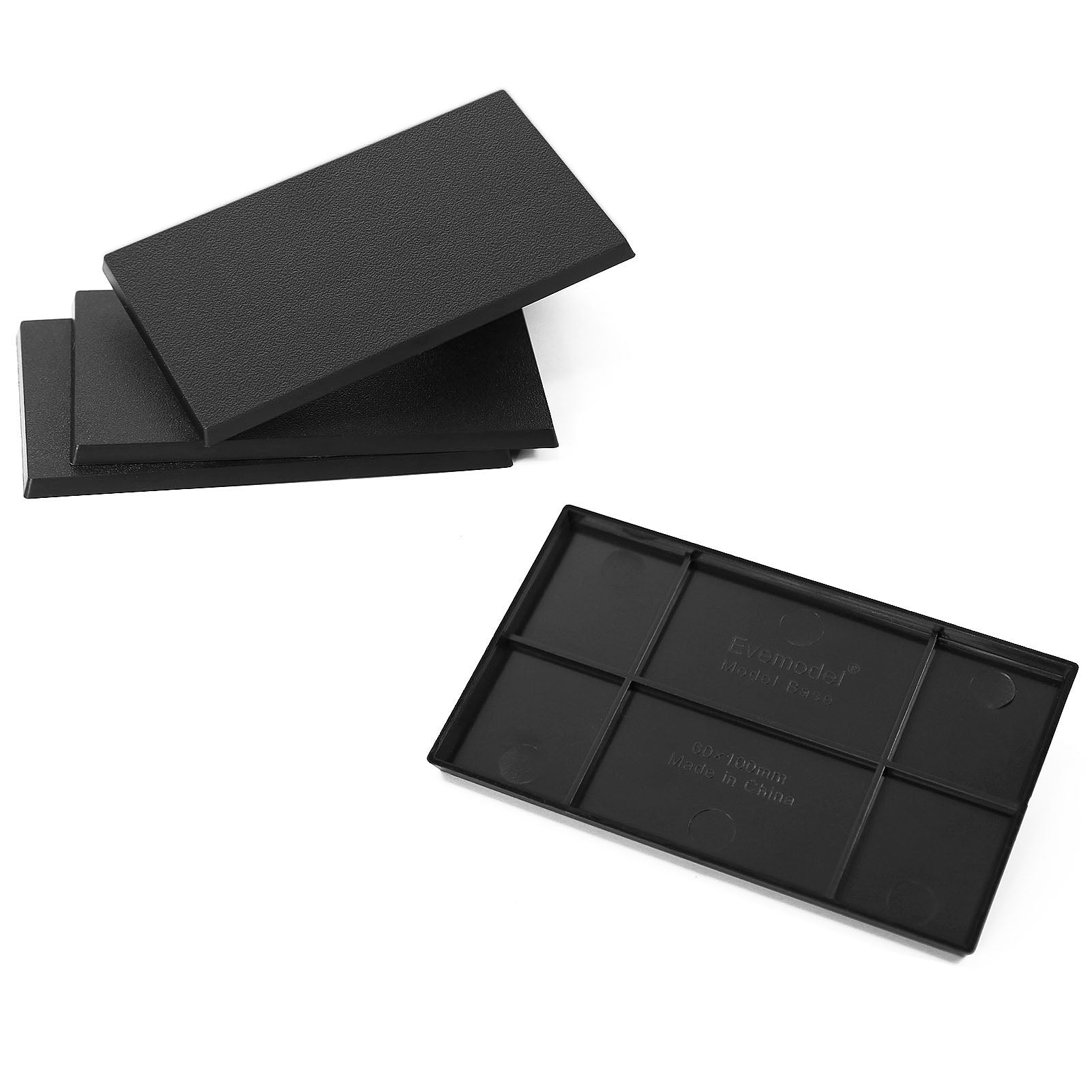 MB60100 8pcs 60mmX100mm Rectangle Bases Plastic for Wargame