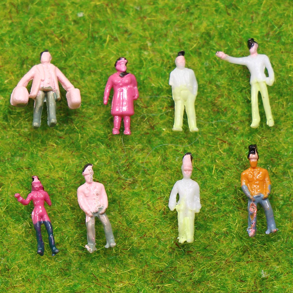 P200 100pcs Z Scale 1:220 Model Trains Painted Figures People