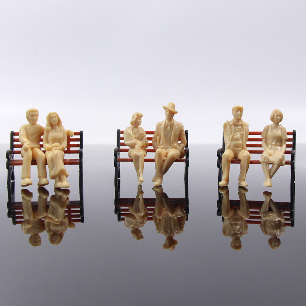 P30SB 30pcs G Scale 1:32 all Seated Unpainted Figures Skin Model People