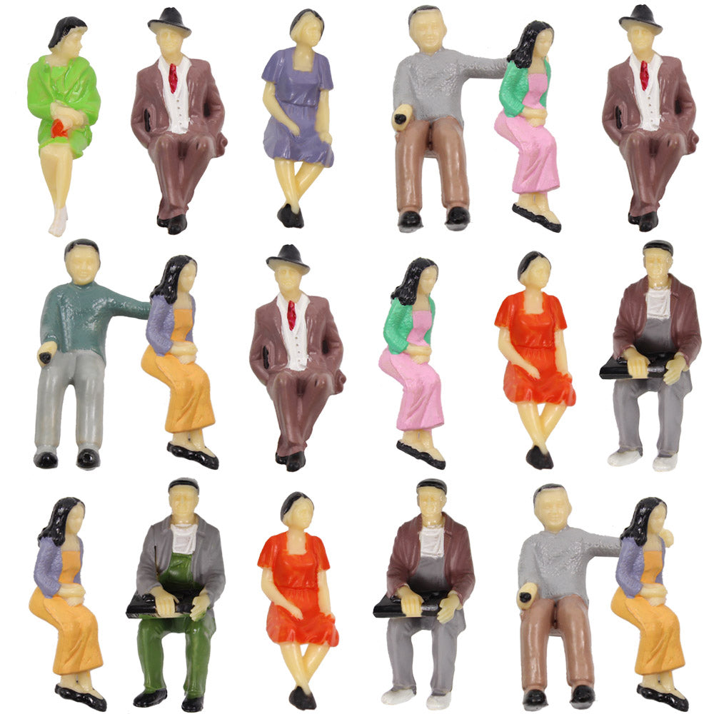 P30S 18pcs G scale 1:30 Model Railway Sitting Figures People 6 Different Poses