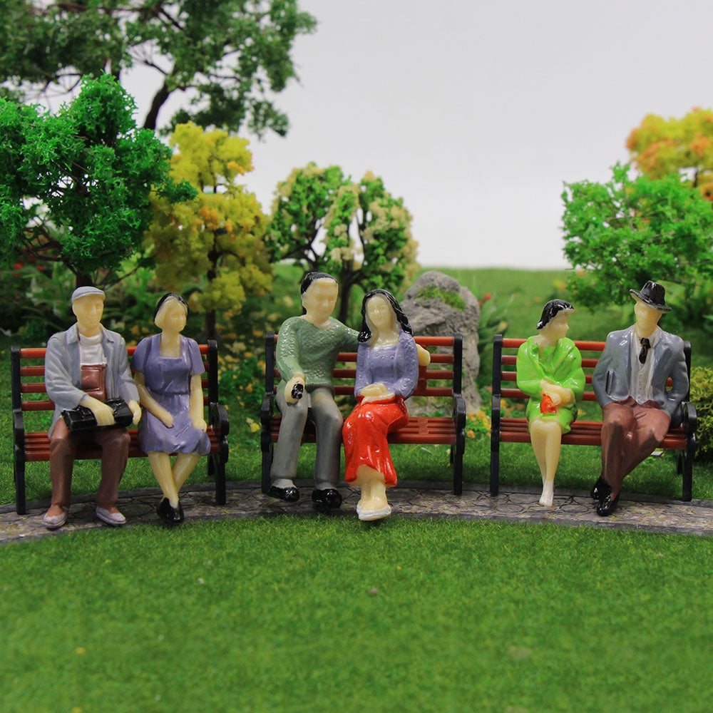 P30S 18pcs G scale 1:30 Model Railway Sitting Figures People 6 Different Poses