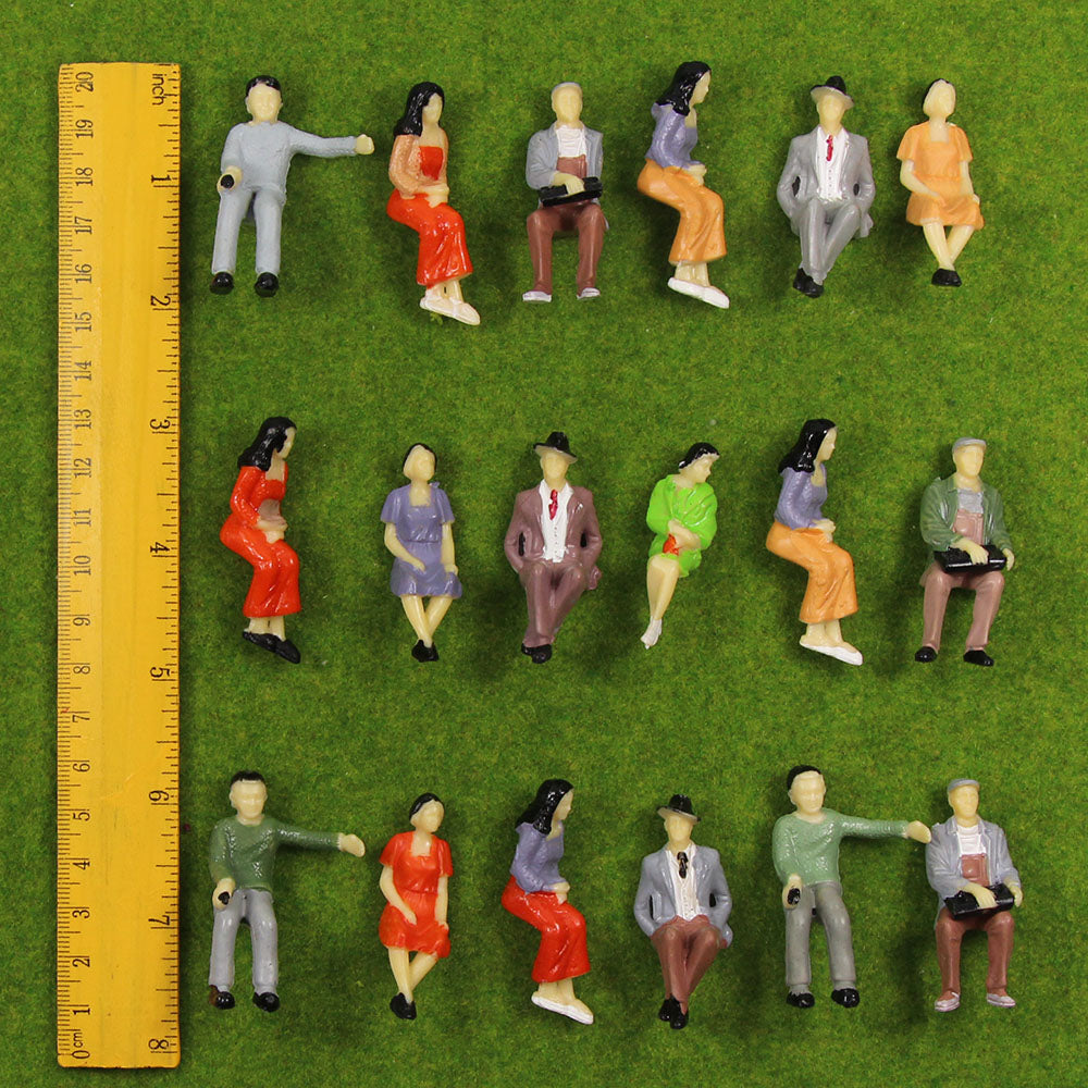 P30S 18pcs G scale 1:30 Model Railway Sitting Figures People 6 Different Poses
