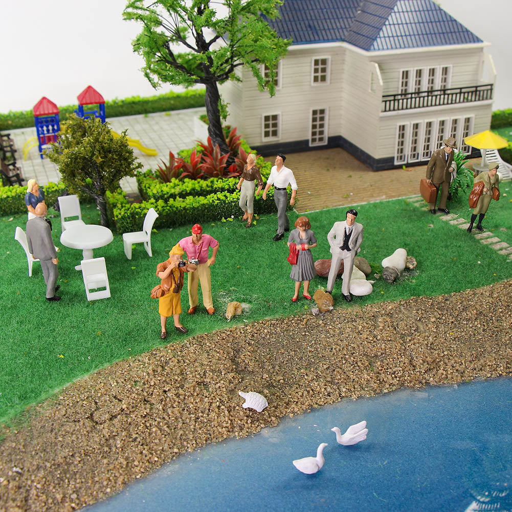 P4307 20pcs O Scale 1:43 Model Trains Scale Standing Figures People Different