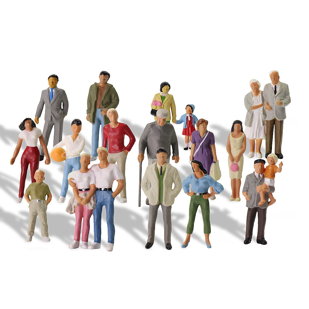 P4308 20pcs O Scale 1:43 Model Trains Painted Figures Standing People