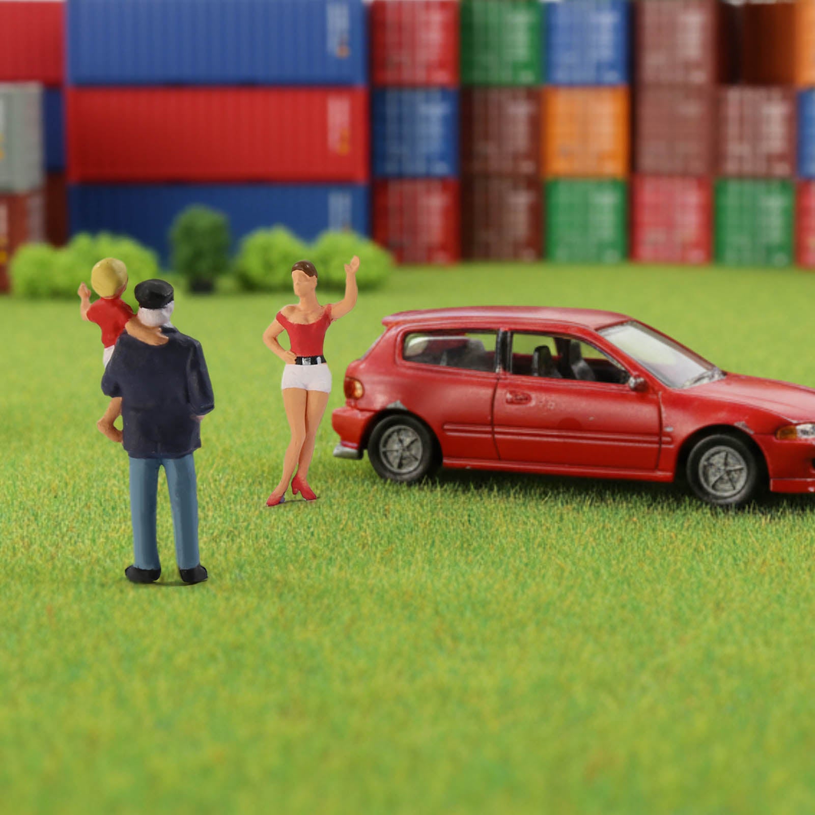 P4312 30pcs O Scale 1:43 Painted Colorful Figures Scale Standing People Model Railway