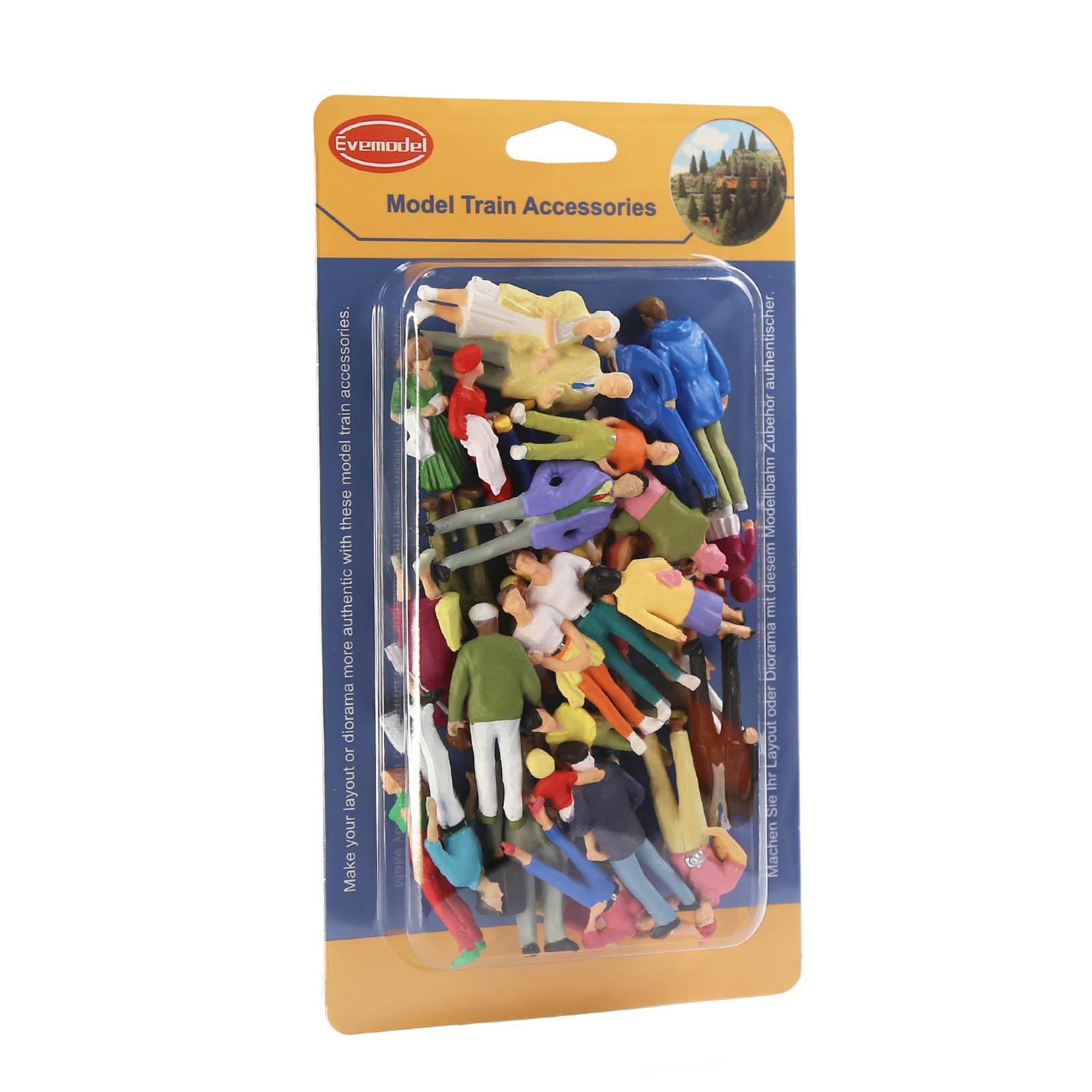 P4312 30pcs O Scale 1:43 Painted Colorful Figures Scale Standing People Model Railway