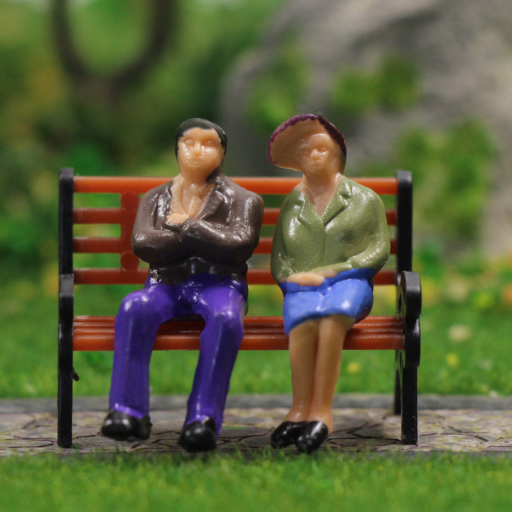 P50W 50pcs O Scale 1:50 Model Trains Painted Figures People Standing Seated