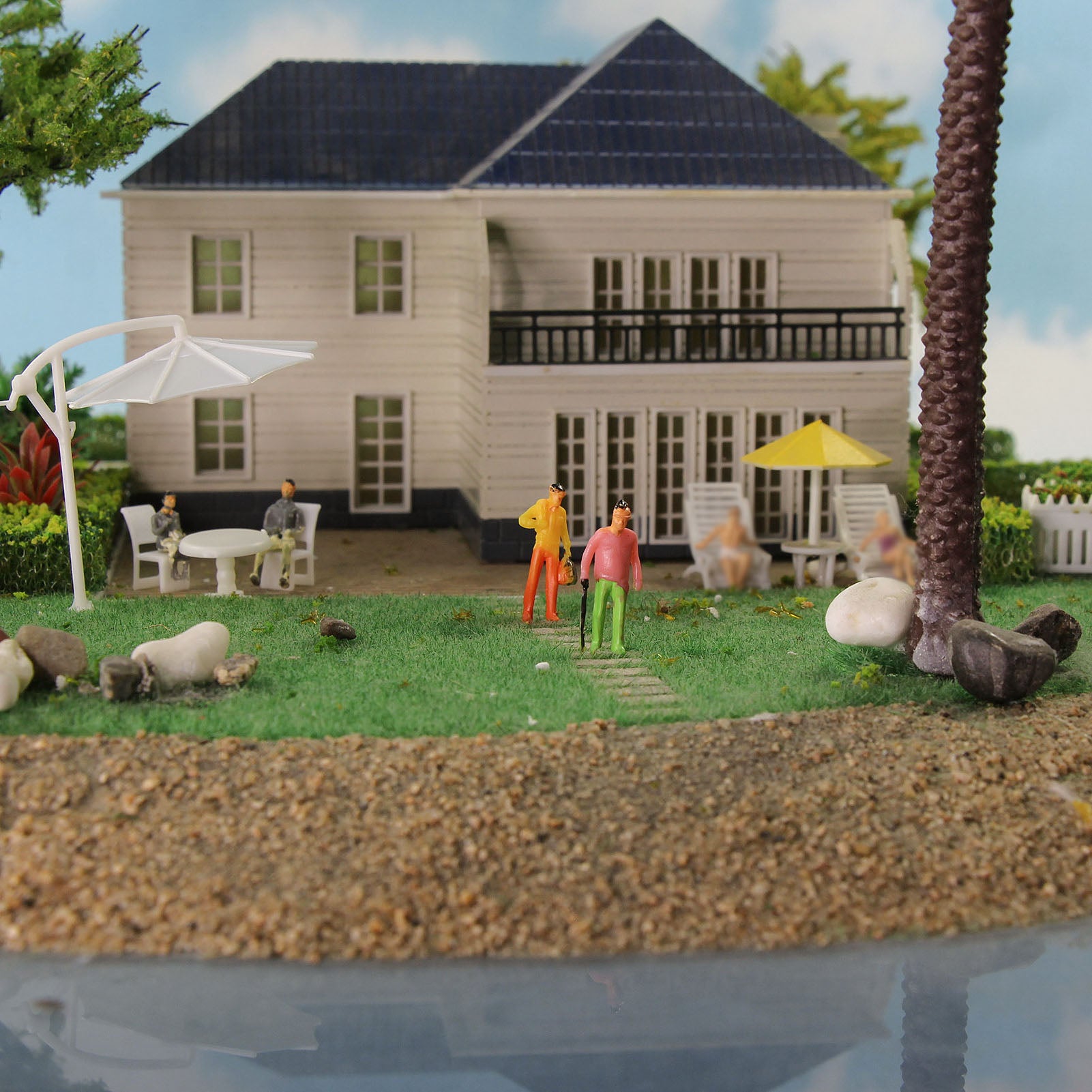 P75 100pcs HO OO Scale 1:75 Model Trains Painted Figures Standing Seated People