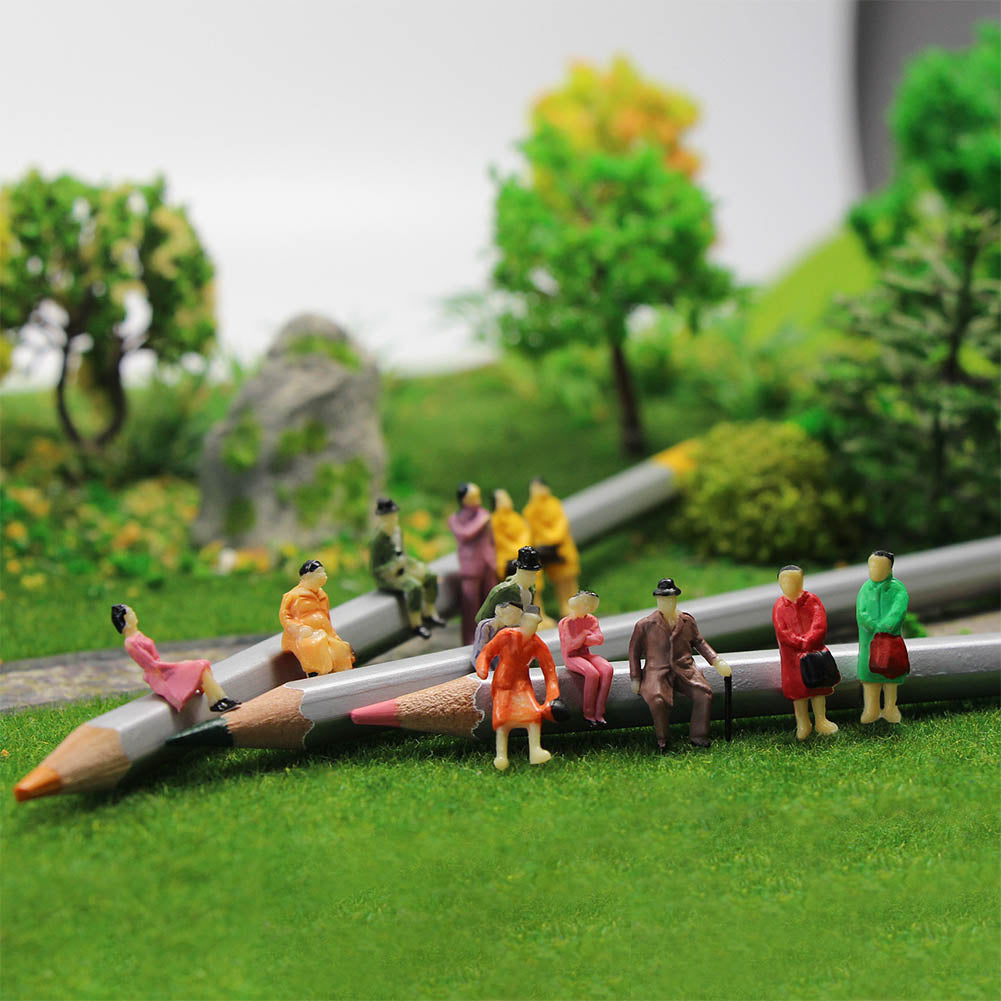 P8702 108pcs HO Scale 1:87 Painted Figures Seated Standing Passenger People