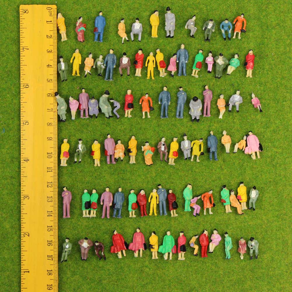 P8702 108pcs HO Scale 1:87 Painted Figures Seated Standing Passenger People