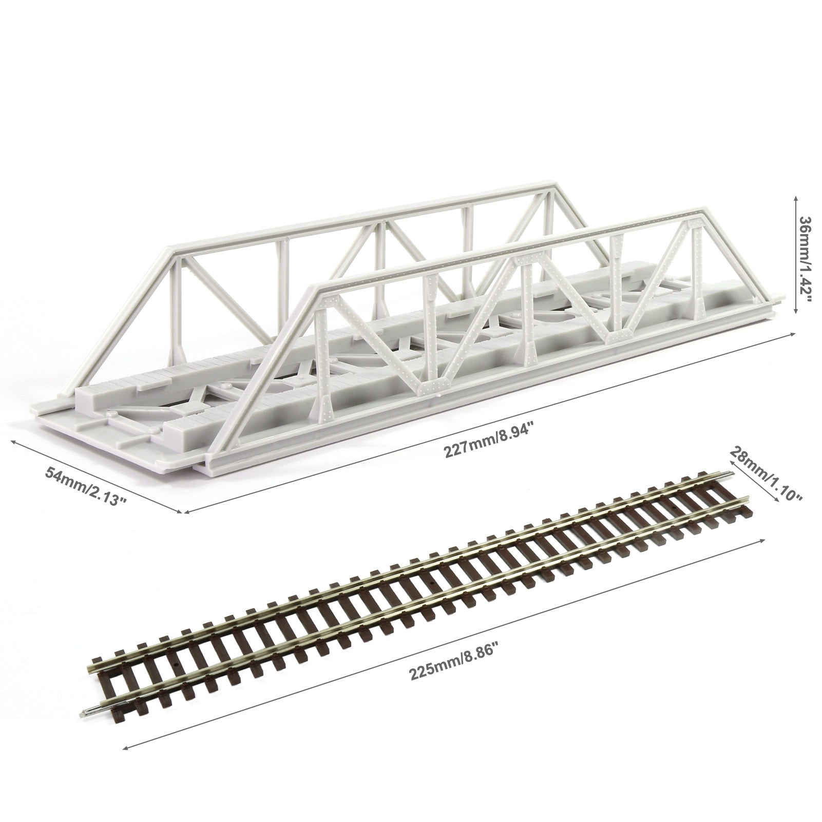 QLF32JJ 1 Unit HO Scale 1:87 Model Truss Bridge Single-Track Kit for Model Railroad