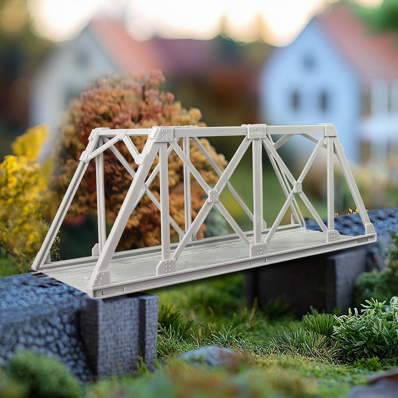 QLF46JJ 1 Unit HO Scale 1:87 Model Truss Bridge Kit for Model Track Model Trains