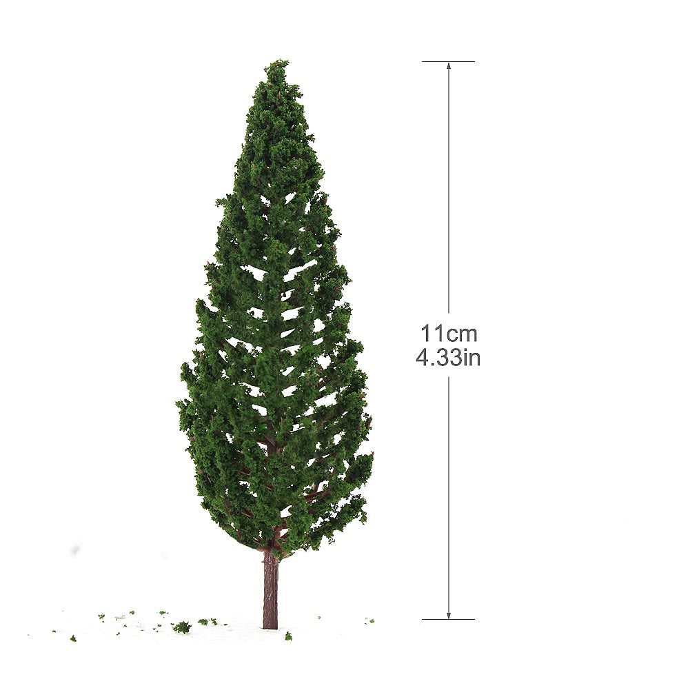 S11040 20pcs OO O Scale 1:75 Model Pine Trees For Railway Layout 11cm