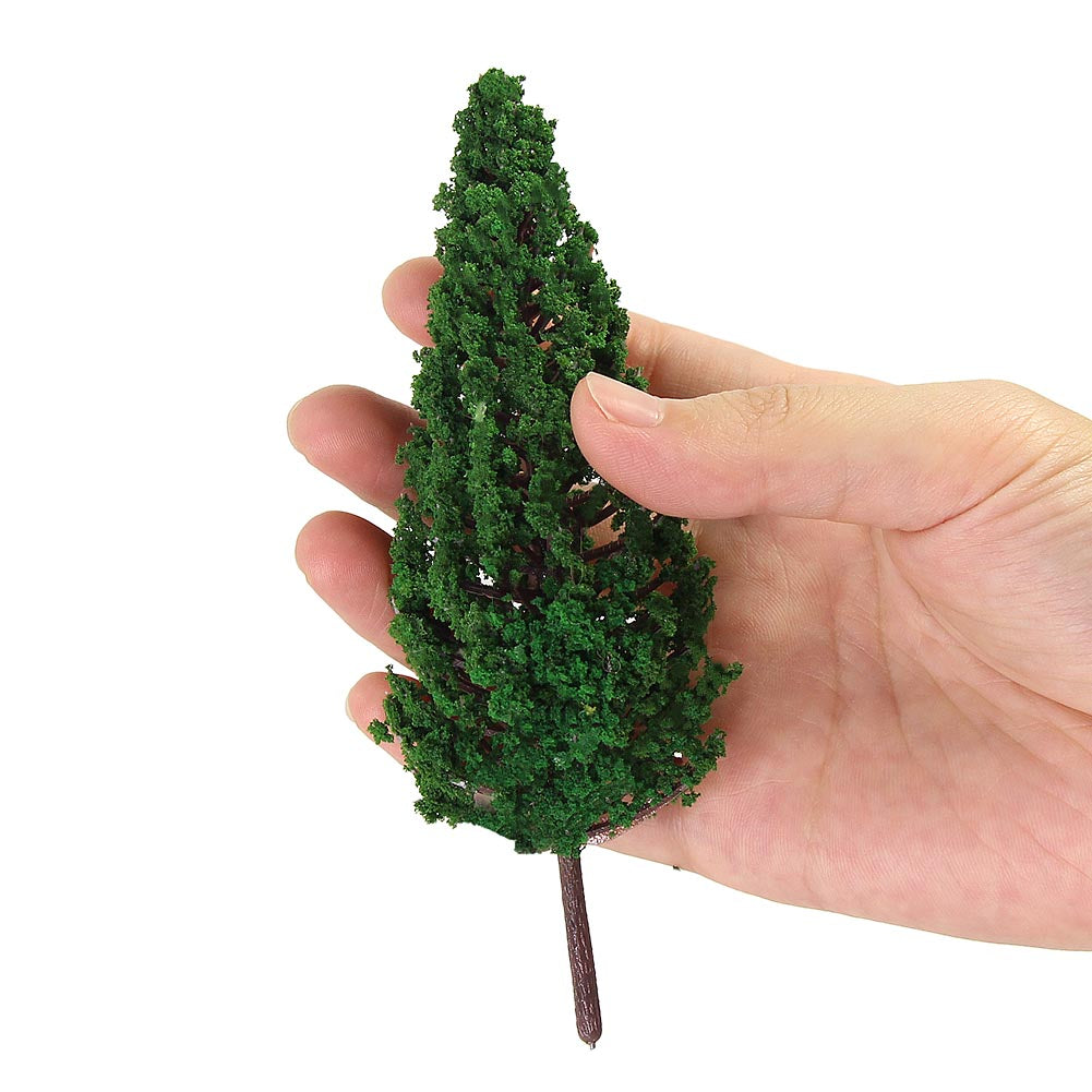 S13045 10pcs O Scale 1:50 Model Pine Trees Railway Layout 12.5cm Plastic