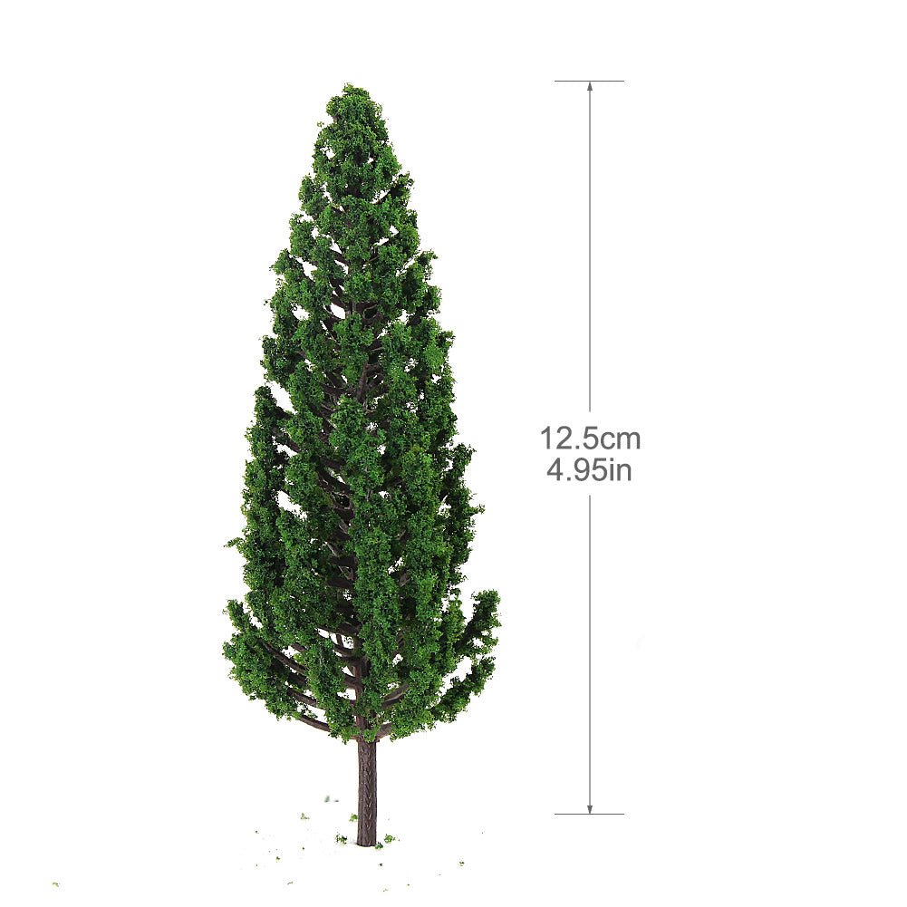 S13045 10pcs O Scale 1:50 Model Pine Trees Railway Layout 12.5cm Plastic